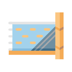 Modern window illustration with sunlight filtering through the blinds