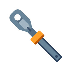 A flat vector graphic illustration of an adjustable spanner