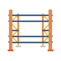 Simple illustration of playground equipment on black background