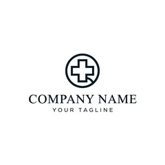 Creative Medical Pharmacy Logo with R Initial in a Circle.