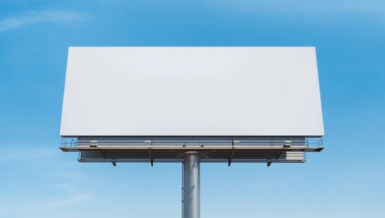 Obraz premium Large billboard against blue sky. 3D rendered illustration
