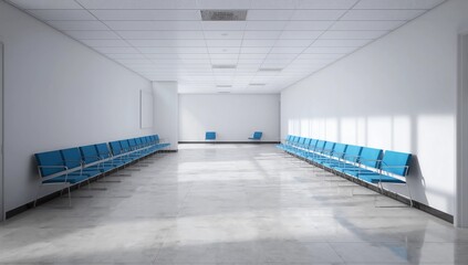 Obraz premium Hospital reception desk and waiting room