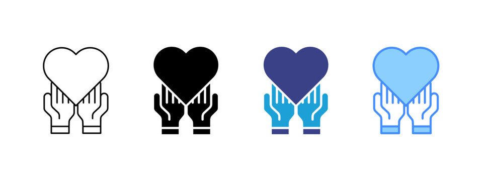 Gratitude  icon set multiple style collection