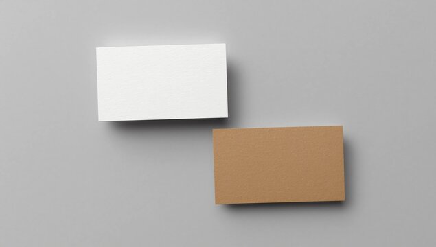 Kraft & White Business Card Mock-Up (85x55mm)
