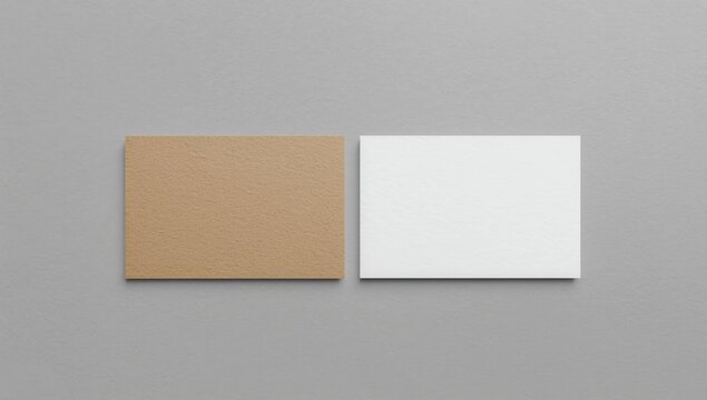 Kraft & White Business Card Mock-Up (85x55mm)