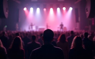 blurred  stage with concert crowd. High quality
