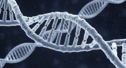 Abstract 3d rendering of a dna double helix structure