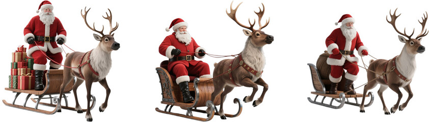 サンタクロース　トナカイ　クリスマス