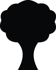 silhouette of a tree in vector format 