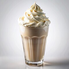 Milkshake with whipped cream topping