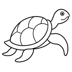 Illustration of a smiling turtle with a patterned shell