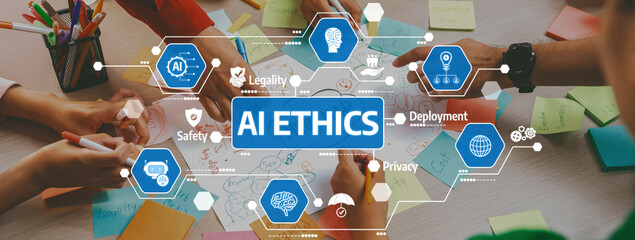 A vibrant and collaborative workspace scene showcasing a group engaged in a thoughtful discussion...