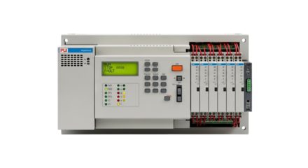 Stock photos of electric power station control panel with numerous switches and buttons 