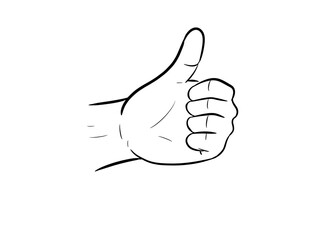 thumb digital illustration drawing isolated