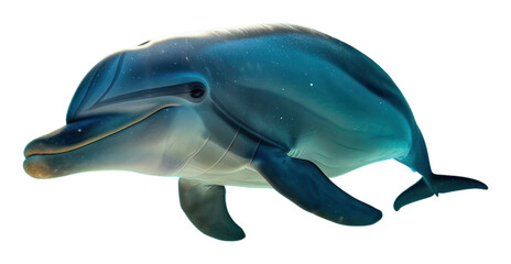 Obraz premium PNG A dolphin fish underwater outdoors.