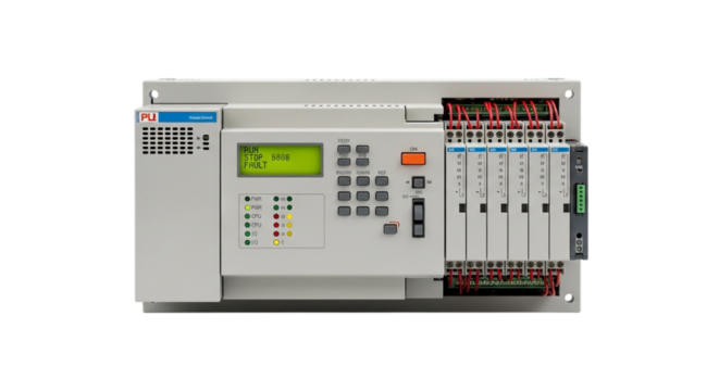 Stock photos of electric power station control panel with numerous switches and buttons 
