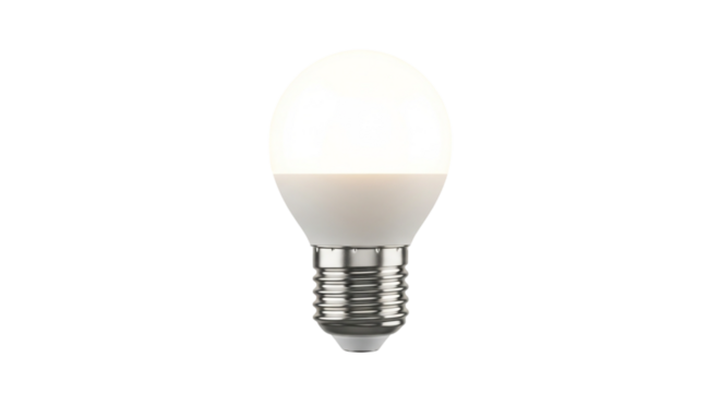 Isolated glass light bulb glowing with bright electric power and inspiring the concept of a new idea and innovation against a white background