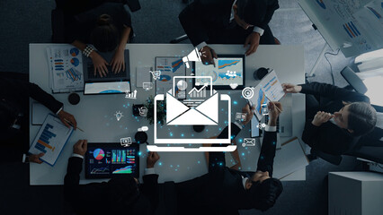 A concept of a digital marketing campaign delivered via email. This outreach contains business...