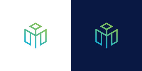 collection of initials m logo design vector illustration Very suitable for use in business consulting and technology companies	