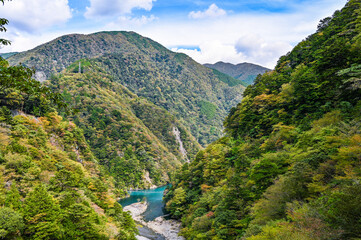 静岡県寸又峡の夢のつり橋
