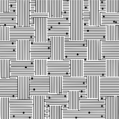 Abstract black and white line pattern geometric design seamless vector background texture wallpaper illustration