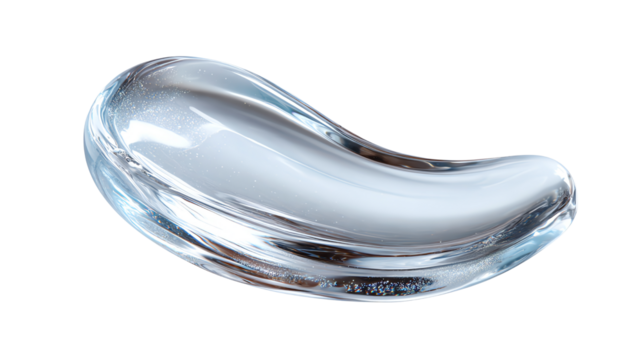 Elegant Glass Sculpture: A graceful, flowing glass sculpture, capturing light and form in a display of artistic craftsmanship. A symbol of transparency and refinement.