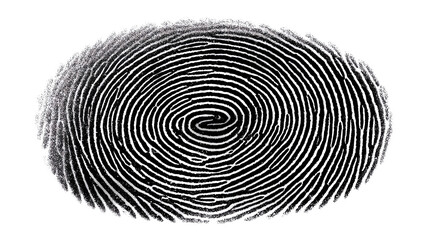 Fingerprint Details: An extreme close-up of a detailed fingerprint pattern, revealing intricate ridges and unique characteristics. Exploring the essence of identity, security and technology.