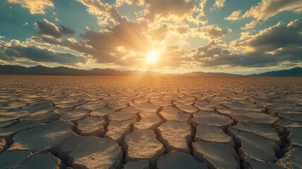 cracked earth in the desert