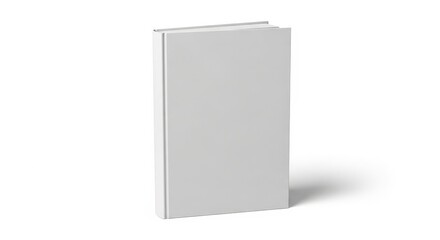 Fototapeta premium Blank white hardcover book isolated on white background