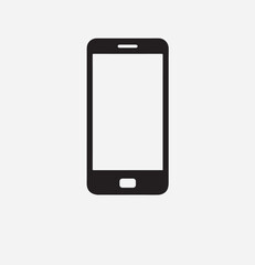 Smartphone Icon – Black Silhouette Vector