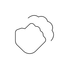 Illustration of a stylized cloud formation with a distinct outline and rounded edges on a white background