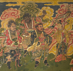 Fototapeta premium Yuan Dynasty murals of Yong'an Temple in Datong, Shanxi, China