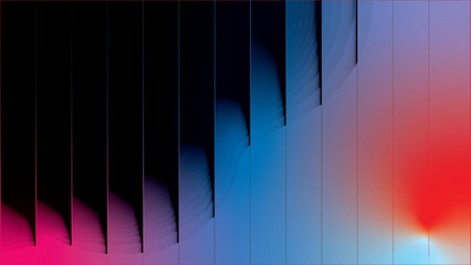 Colorful abstract wave background with glowing lines and rainbow spectrum