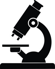 Microscope Icon Vector Illustration – Science, Laboratory Research, Medical and Biology Symbol
