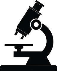 Microscope Icon Vector Illustration – Science, Laboratory Research, Medical and Biology Symbol