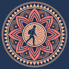 Lao Hol Ikat Symmetrical Duotone Pattern