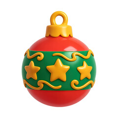 PNG Festive ornament with star design.