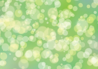 玉ボケしたキラキラの背景・緑