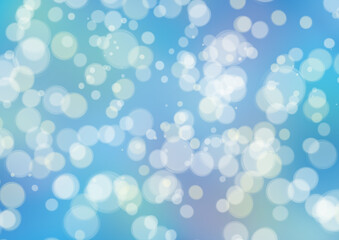 玉ボケしたキラキラの背景・青