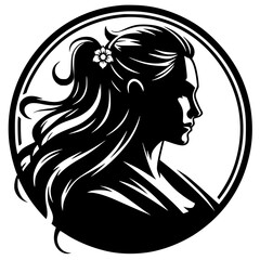 Female knight avatar silhouette
