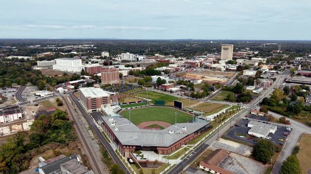 aerial pushing over spartanburg sc, south carolina