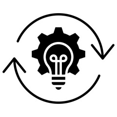 Process Improvement Glyph Icon