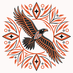 Ethnic Khid Animal Symmetrical Graphic