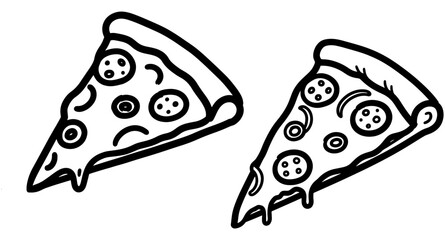 Two slices of delicious pepperoni pizza with melted cheese, perfect for a quick meal