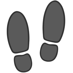 black shoes footstep icon