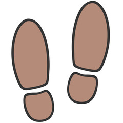 light brown shoes footstep icon