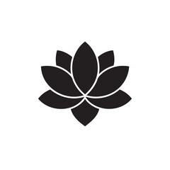 Simple black and white lotus flower illustration a minimalist floral design