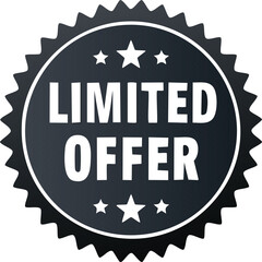 End-of-year promotion silhouette badges “Limited Offer”