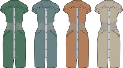 Colorful Dress Collection Explore a Range of Stylish Dresses in Various Hues for Fashion Design and Trends