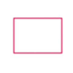 Neon Rectangle Frame Glowing Pink Outline